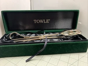 Ensalada vintage TOWLE plateada 🥗Tangs con estuche de terciopelo verde - Imagen 1 de 5
