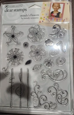 Autumn Leaves Stampology Mindy’s Flowers 19 Pieces NEW - Image 1 of 3