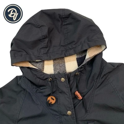 Chaqueta anorak forrada de franela con capucha negra lisa S Levi's de colección para mujer hecha en EE. UU. Foto 1 de 4