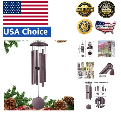 Elegant 36 Inch Bronze Wind Chimes - Perfect for Gardens, Balconies, and Patios - Photo 1/4