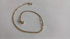 Armkettchen Figarokettchen 333 Gold Armband mit Stein Längenverstellbar - Bild 1 von 9