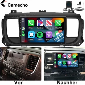 Radio de coche Carplay Android 15 para Toyota Proace Citroën Jumpy Peugeot Expert Navi - Imagen 1 de 17