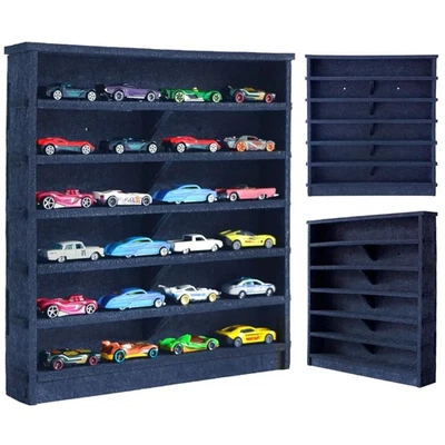 Elegante Vitrina Azul para Pared - Ideal para Coches de Juguete y Organización de Artesanías Foto 1 de 4