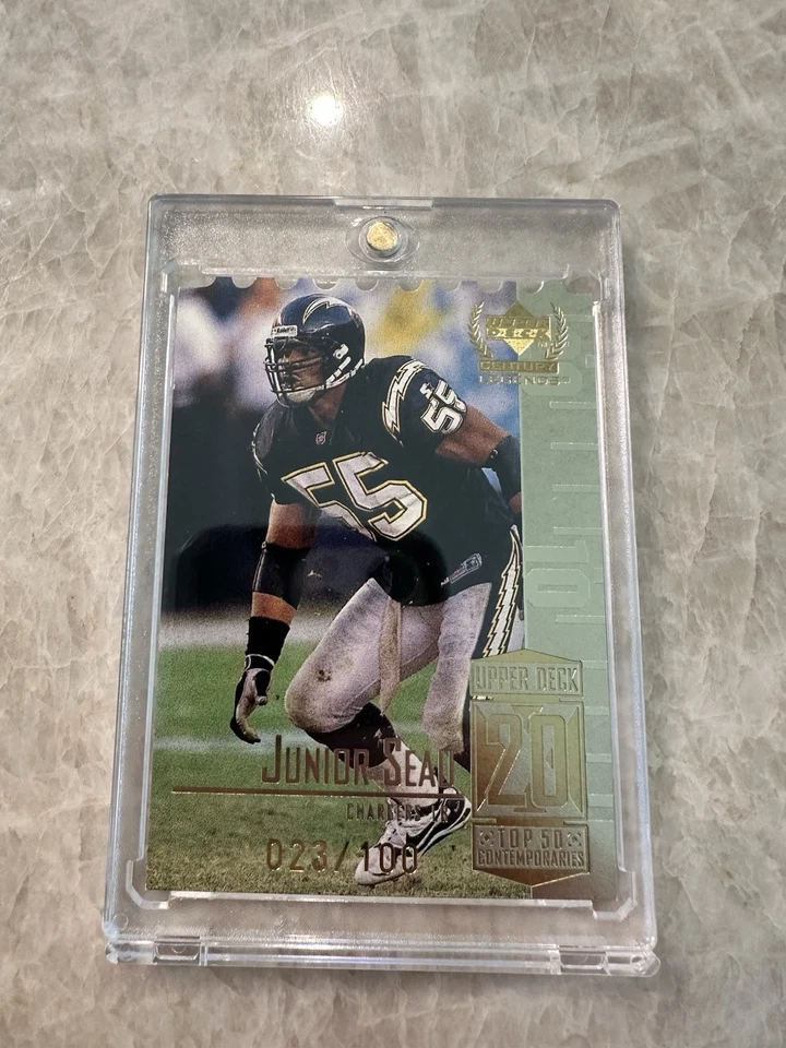 1999 UD CENTURY LEGENDS CENTURY COLLECTION #70 Junior Seau Chargers Card /100 - Image 1 of 4