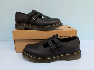 Dr Martins 8065 Leather Mary Janes Virginia Women Shoes US 9 Black - Picture 1 of 12
