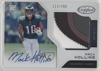 2017 Certified Freshman Fabric Signatures Mirror Mack Hollins Rookie Auto RC - Image 1 of 2