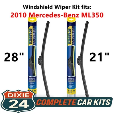 Rain-X Longitude Windshield Wiper Kit fits: 2010 Mercedes-Benz ML350 (28" & 21") Foto 1 de 4