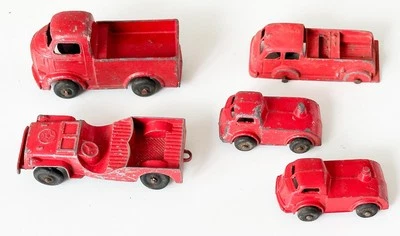 Vintage 1930's Barclay Red Milk Truck - Tootsie Toy Lot Mixed Collection Jeep - Image 1 of 4