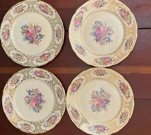 Heinrich H&C Lady Louise Brotteller 4 Stück B&B Floral & Gold Art Bavaria - Bild 1 von 24