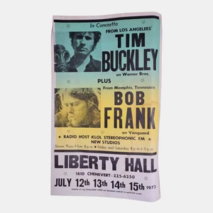Tim Buckley Bob Frank 14x22 Vintage 1973 Liberty Hall Houston Concert Poster - Picture 1 of 6