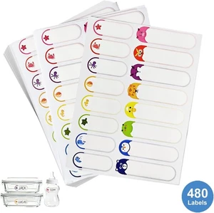 480 Pcs Waterproof Name Labels for Kids Self-Laminating Washable School Daycare - Picture 1 of 5