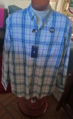 NEW w/tags IZOD Men's Casual Shirt Size XL Blue & Green Plaid - Image 1 of 4