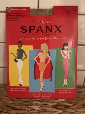 Колготки Spanx Footless Bodyshaping Nude Размер D Средний Контроль Новые - Изображение 1 из 4