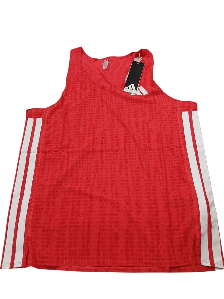 Adidas Adizero "Lucid Red" Running Singlet Tank Top Shirt JF3462 Men's Size XL