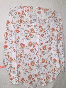 Camisa para mujer M Indigo Soul abotonada - LS - Cracker Barrel - Estate Find - Nueva con etiquetas - Imagen 1 de 12