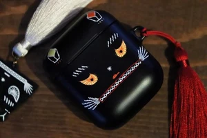 Korean Heritage Tiger Mask AirPods Case | Hogun Folk Design with Red Tassel - Picture 1 of 10