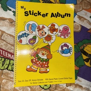 Vtg Sticker Album Laurie Imports 1983 Book Clown Balloon 1980s Unused - Picture 1 of 7