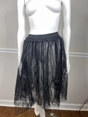 Falda Tul Red Tutú Enagua Negra Alta Baja Gótica Bruja Burlesque Abustimiento M/L Foto 1 de 4