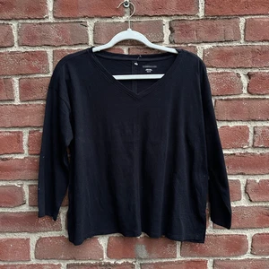 Eileen Fisher Womens $78 Organic Cotton Slub V-Neck Boxy Top XXS - Picture 1 of 13