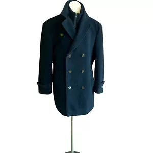 Lauren Ralph Lauren Men’s Labrada Navy Double Breasted Peacoat Size 42S NWOT - Picture 1 of 11