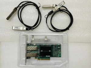 Mellanox 10Gbps 98Y2404 MNPH29D-XTR Dual Port Network PCI-E X8 Card 2x1m Cable - Picture 1 of 8