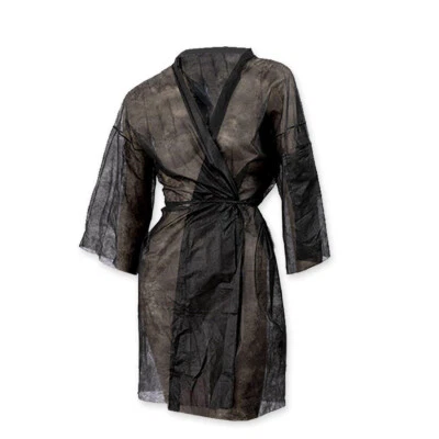 XANITALIA KIMONO IN TNT - NERO - ESTETICA MONOUSO conf. 10 pz