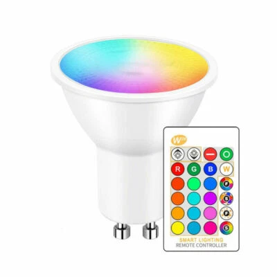 GU10 5W LED Bulbs Light RGB Colour Changing Spotlight Lamp With Remote Control - Image 1 of 4