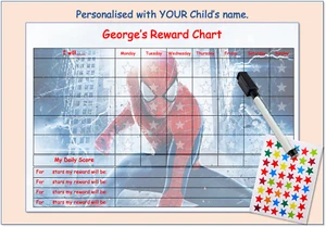 Personalised Good Behaviour Reward Chart Reusable Kids Children SPID - Picture 1 of 3