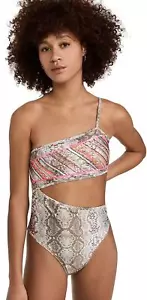 Ramy Brook 281931 Women's Printed Cassia One Piece, Neutral Combo, Size M - Picture 1 of 4