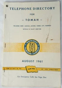 Vintage 1961 Telephone Book Tomah Wisconsin Wis. Wi. Oakdale Warrens Tunnel City - Picture 1 of 1