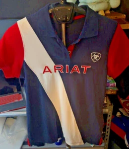 Ariat Shirt Women's Large Polo Team Riding Shirt Embroidered Equestrian F433 - Picture 1 of 4