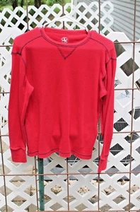 J Khaki Waffle Knit Thermal Top, Youth Red Size M FREE SHIPPING! - Picture 1 of 4