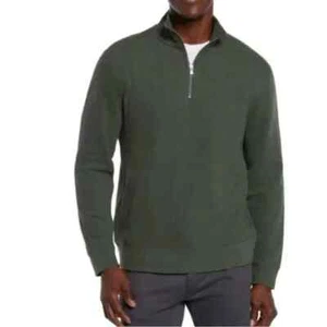 Maglione Banana Republic Waffle quarto zip nuovo con etichetta VERDE XXL - Foto 1 di 2