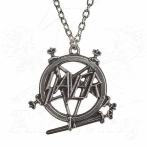 Collar con logotipo de pentagrama SLAYER, rocas góticas alquimia, oficial importado del Reino Unido - Imagen 1 de 2