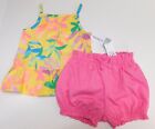 TANK TOP & SHORTS--CARTER'S & GAP--Baby Girl 2Pc Set--SIZE 18-24 Months--NEW