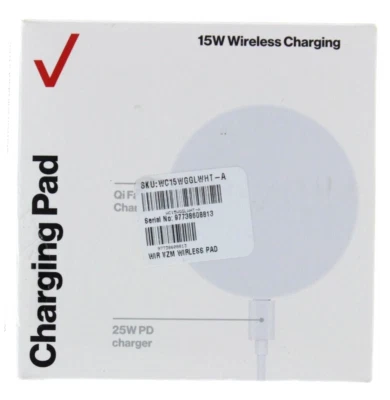 Verizon Wireless Charging Pad USB-C Wall Charger 15W White - Image 1 of 4