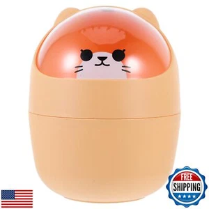 6.29Inch Counter Top Trash Can Mini,Tiny Desk Trash Can Cute Plastic Mini Was - Picture 1 of 5
