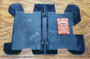 De colección Lowe's Canasta Gin Rummy Nuevo 2 mazos bandeja de cartas marrón mármol - Imagen 1 de 2