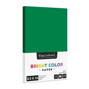 8.5 x 14 Green Bright Color Paper, Legal Size, 24lb Bond (90gsm), 50 Sheets - Picture 1 of 7