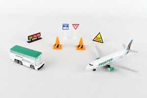 FRONTIER AIRLINES AIRBUS A319 PLAYSET SPOT THE JAGUAR RT7591-1 