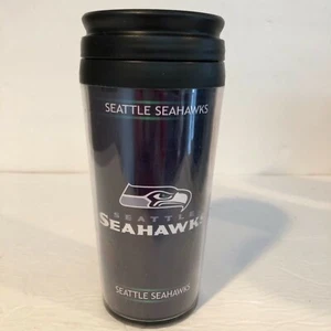Seattle Seahawks 16oz plastic tumbler. Black lid - Picture 1 of 3