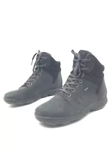 Geox Nebula 4x4 Botas De Cuero Negro Para Mujeres T.40 US.10 UK.7 - Imagen 1 de 5