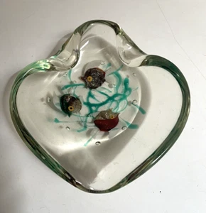 Vintage Barnini Murano Aquarium Bowl with Fish MCM Bowl - Picture 1 of 10