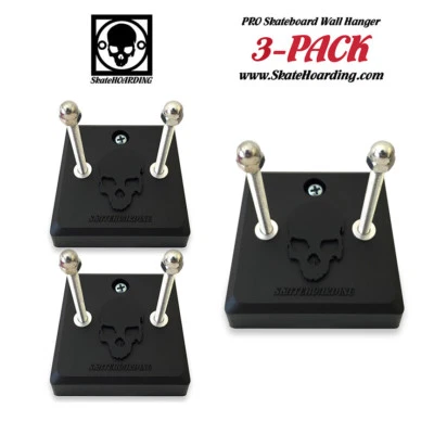 SKATEHOARDING 3-PK Skateboard Wall Mount Display Girl Antihero Plan B Skull Supreme Creature