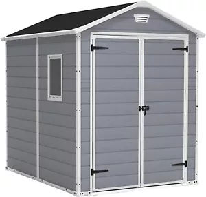 Keter Gerätehaus Geräteschuppen Keter Manor 6x8 DD Gartenhaus 7.6 m2 Satteldach - Bild 1 von 9