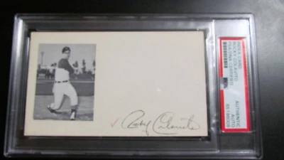 Rocky Colavito signed Index Card PSA Certified Encapsulated - Image 1 of 4