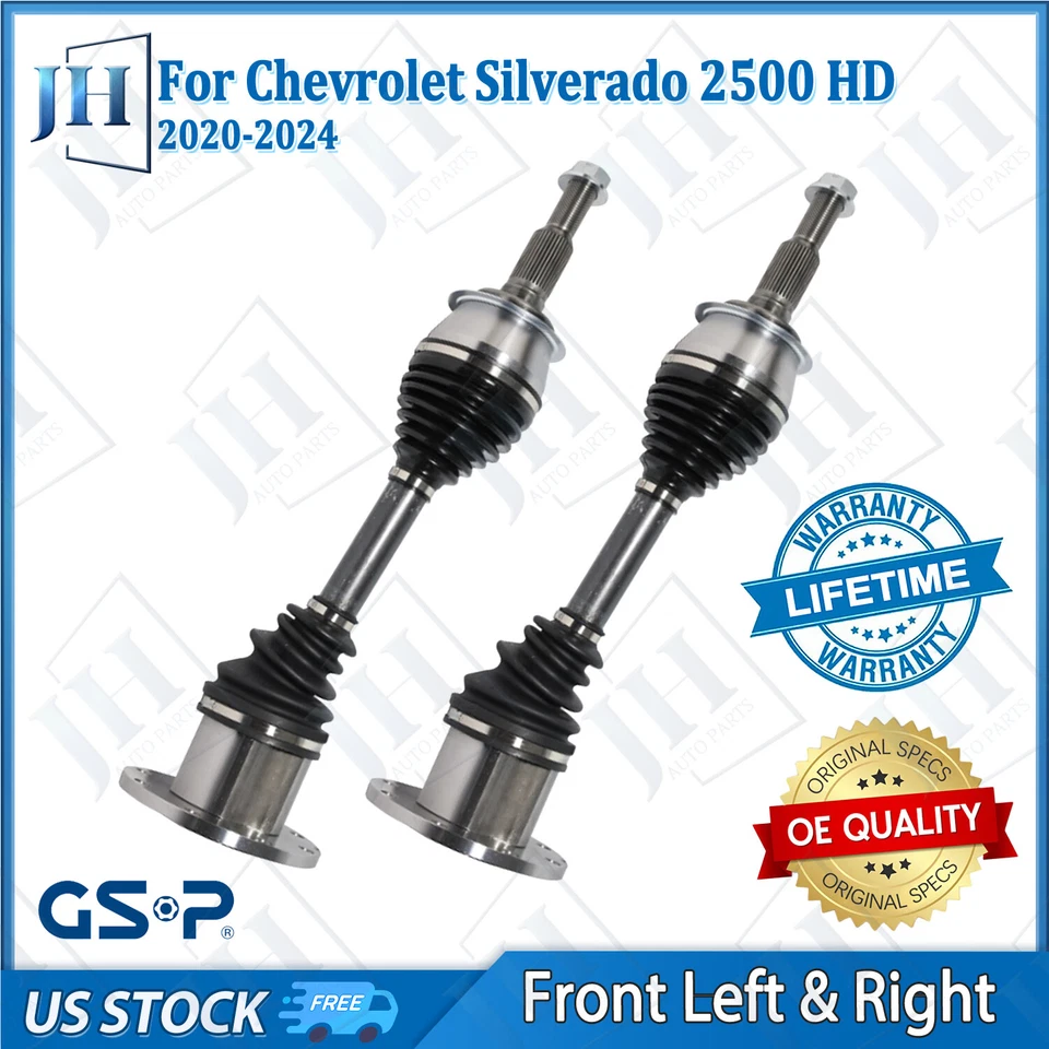 OE Front Pair LH RH CV Axle Shaft for 2020-24 Chevy Silverado GMC Sierra 2500 HD - Image 1 of 4