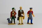 Vintage Miniature Hard Plastic People Figurines Lot, Dollhouse, Diorama, Trains