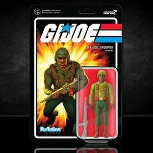 GI Joe GI Trooper Infantry - Figura de acción marrón 3,75" Super7 Reaction - Imagen 1 de 5