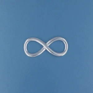 Solid Sterling Silver Infinity Flat Link Connector 20.5mm (0.81") #33459 - Picture 1 of 5